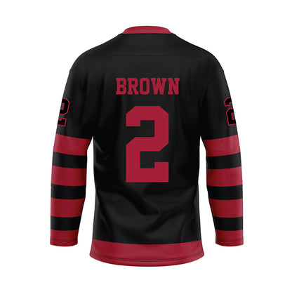 Alabama - NCAA Football : Zabien Brown - Black Hockey Jersey