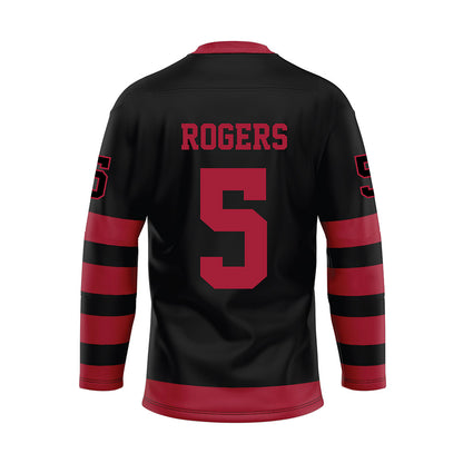Alabama - NCAA Football : Noah Rogers - Black Hockey Jersey-1