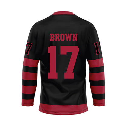 Alabama - NCAA Football : Trae'shawn Brown - Black Hockey Jersey-1