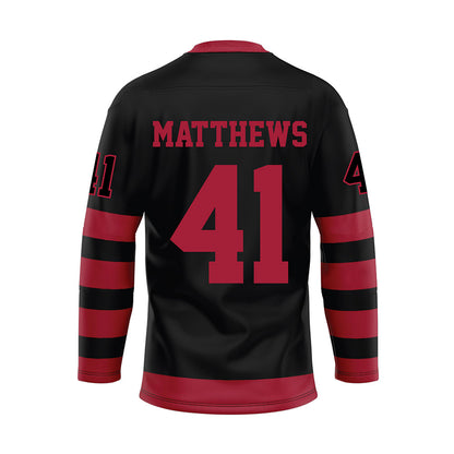 Alabama - NCAA Football : Jamarion Matthews - Black Hockey Jersey-1
