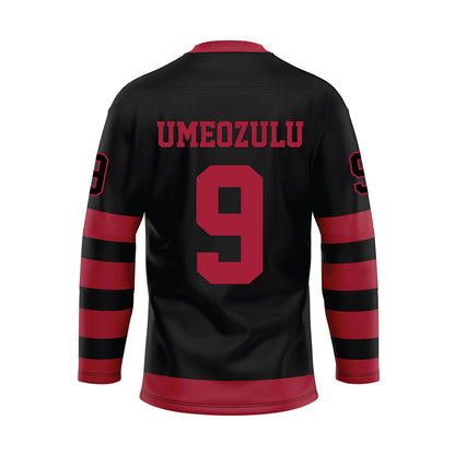 Alabama - NCAA Football : Desmond Umeozulu - Black Hockey Jersey-1