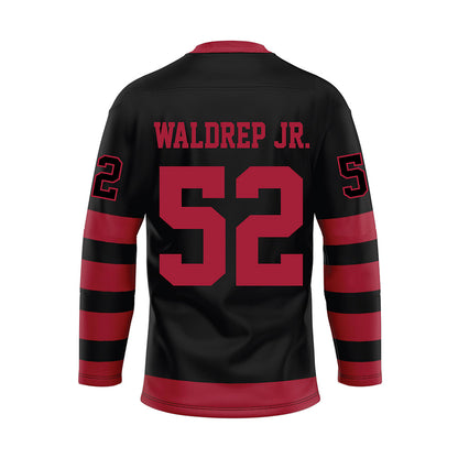 Alabama - NCAA Football : Mal Waldrep Jr. - Black Hockey Jersey-1