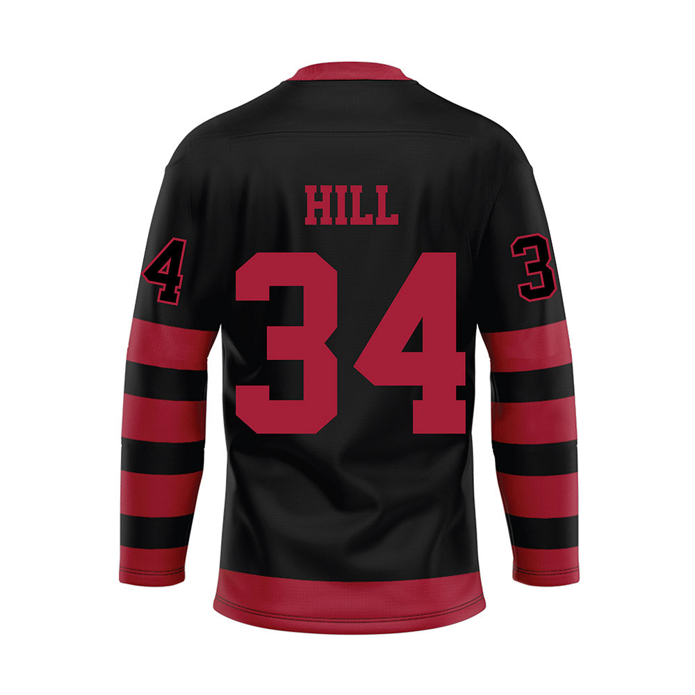 Alabama - NCAA Football : London Hill - Black Hockey Jersey-1