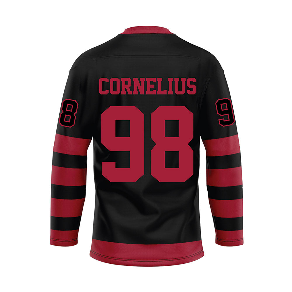 Alabama - NCAA Football : Tucker Cornelius - Black Hockey Jersey-1