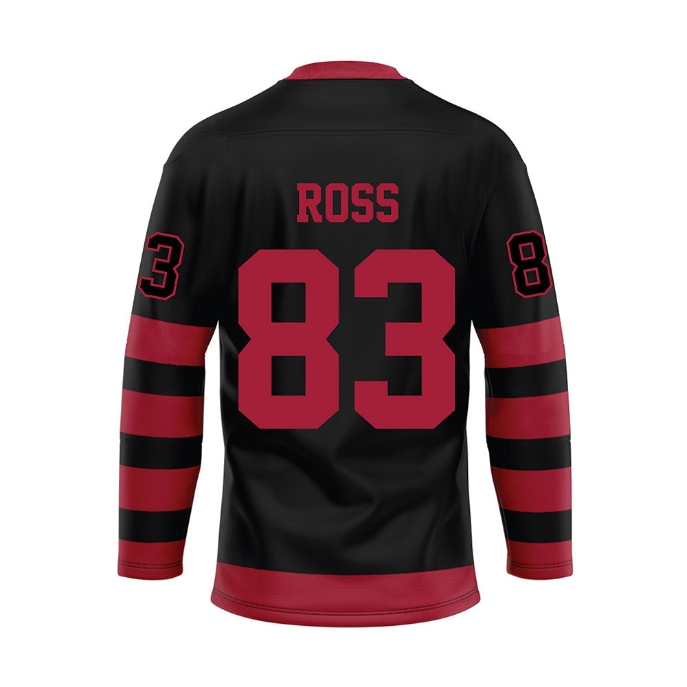 Alabama - NCAA Football : Warner Ross - Black Hockey Jersey-1