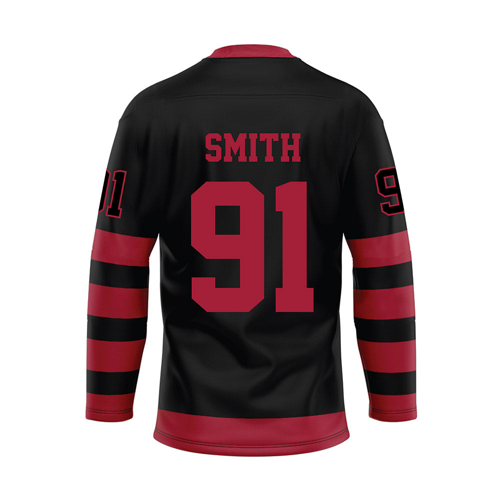 Alabama - NCAA Football : Caleb Smith - Black Hockey Jersey-1