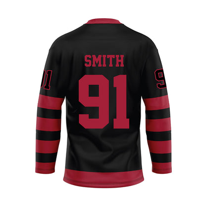 Alabama - NCAA Football : Caleb Smith - Black Hockey Jersey-1