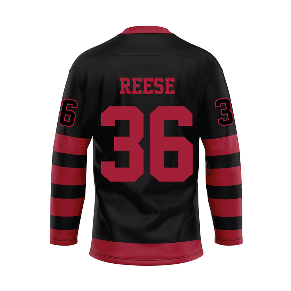Alabama - NCAA Football : QB Reese - Black Hockey Jersey-1