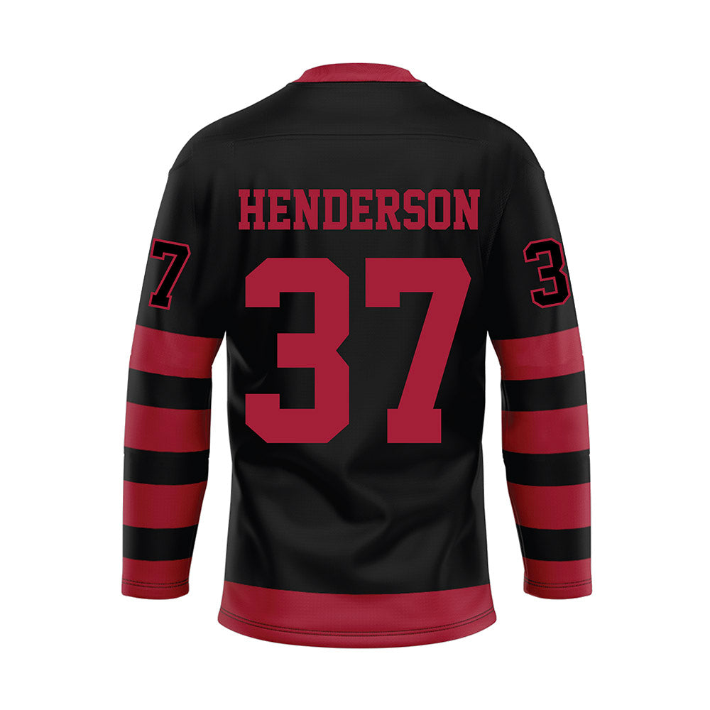 Alabama - NCAA Football : Tyler Henderson - Black Hockey Jersey-1