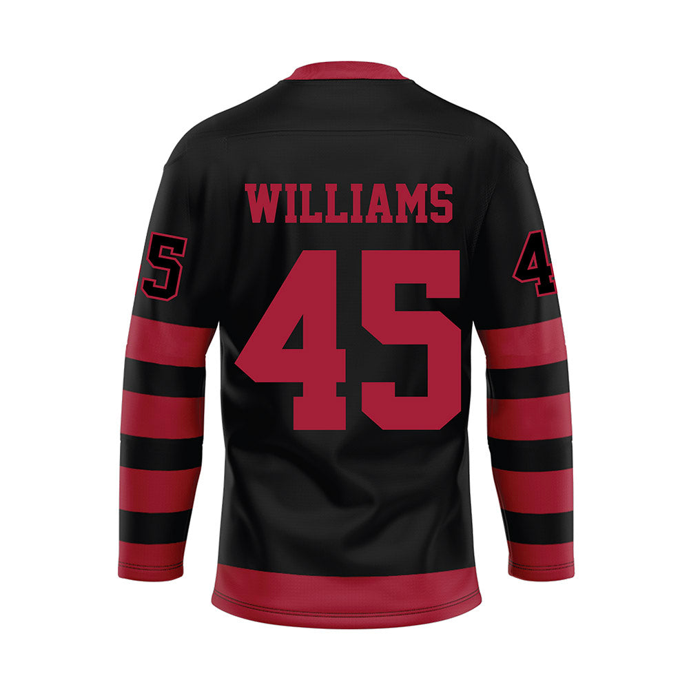 Alabama - NCAA Football : Jay Williams - Black Hockey Jersey-1