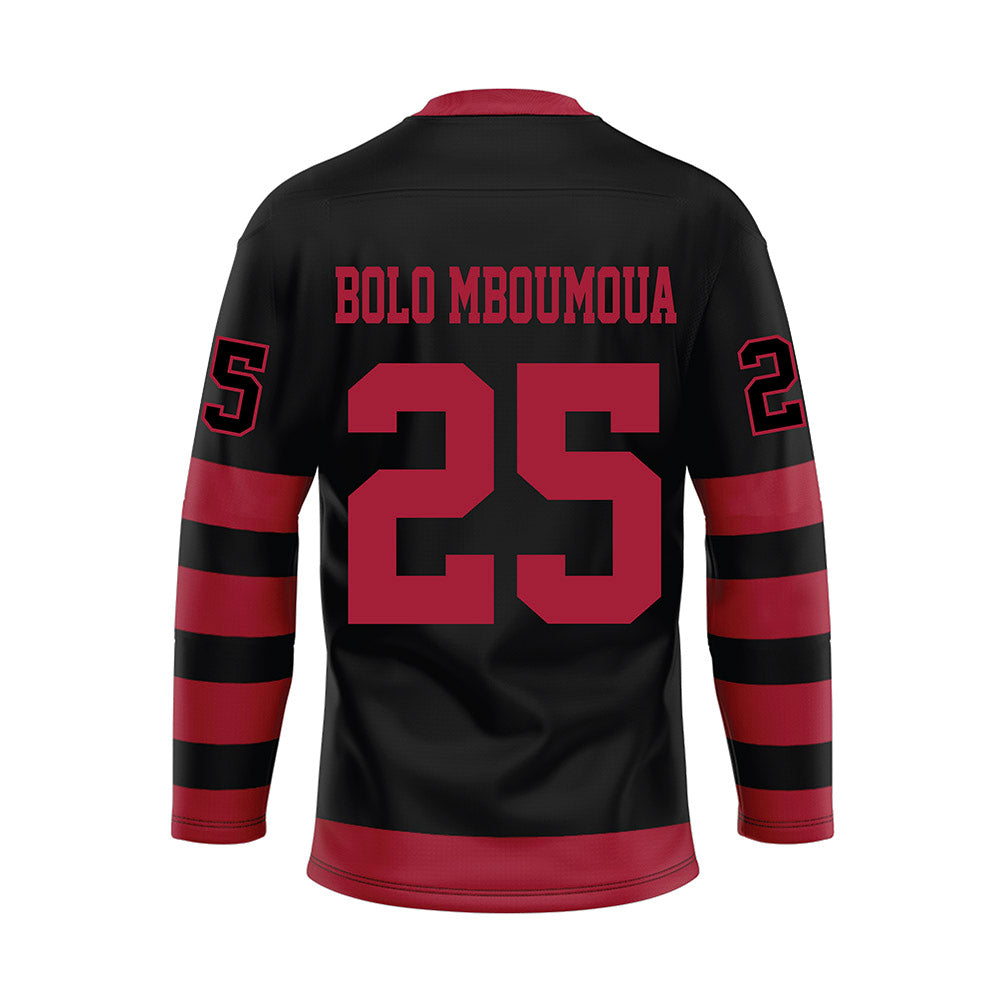 Alabama - NCAA Football : Steve Bolo Mboumoua - Black Hockey Jersey-1