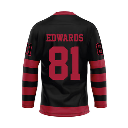 Alabama - NCAA Football : Kaleb Edwards - Black Hockey Jersey-1