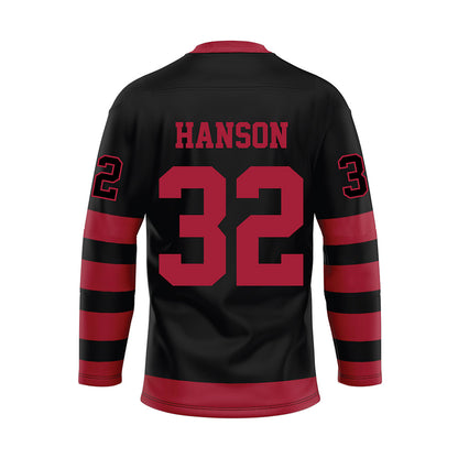 Alabama - NCAA Football : Griffin Hanson - Black Hockey Jersey-1