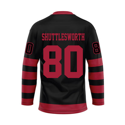 Alabama - NCAA Football : Jaxon Shuttlesworth - Black Hockey Jersey-1