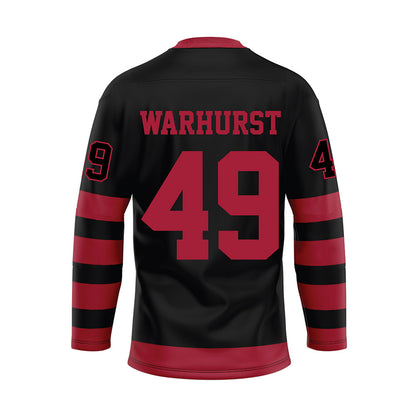 Alabama - NCAA Football : Conner Warhurst - Black Hockey Jersey-1