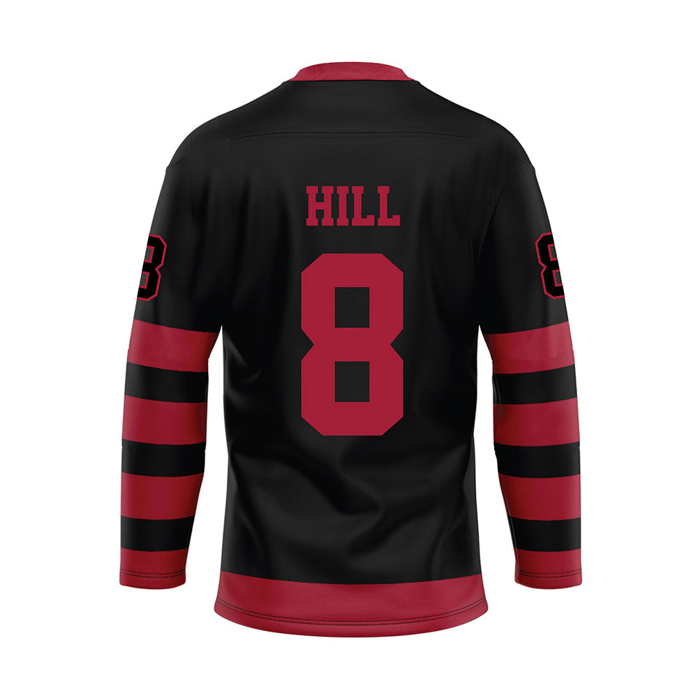 Alabama - NCAA Football : Justin Hill - Black Hockey Jersey-1
