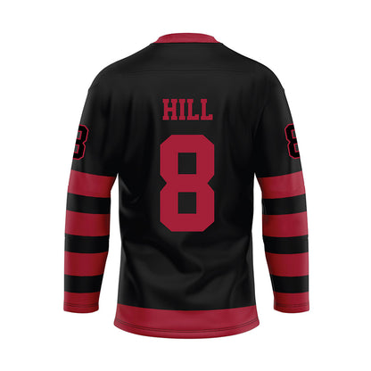 Alabama - NCAA Football : Justin Hill - Black Hockey Jersey-1