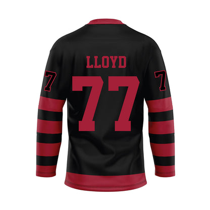 Alabama - NCAA Football : Jackson Lloyd - Black Hockey Jersey-1