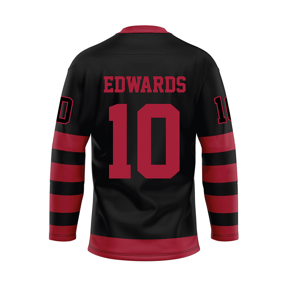 Alabama - NCAA Football : Jireh Edwards - Black Hockey Jersey-1