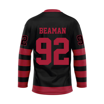 Alabama - NCAA Football : Jeremiah Beaman - Black Hockey Jersey-1