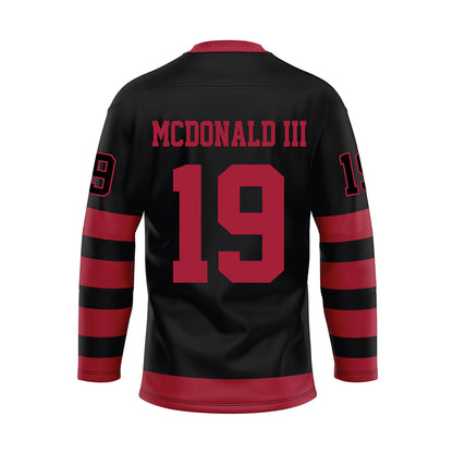 Alabama - NCAA Football : Chuck McDonald III - Black Hockey Jersey-1