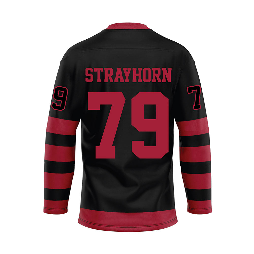 Alabama - NCAA Football : Kaden Strayhorn - Black Hockey Jersey-1