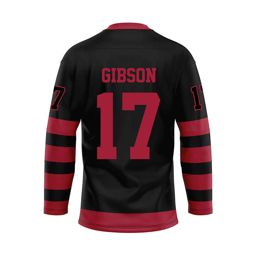 Alabama - NCAA Football : Zyan Gibson - Black Hockey Jersey-1