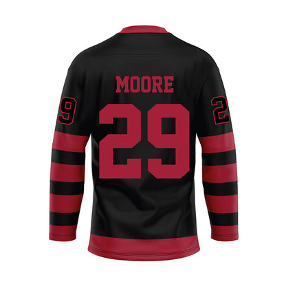 Alabama - NCAA Football : Fredrick Moore - Black Hockey Jersey-1