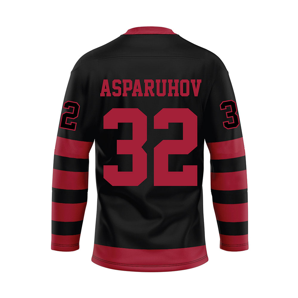 Alabama - NCAA Football : Alex Asparuhov - Black Hockey Jersey-1