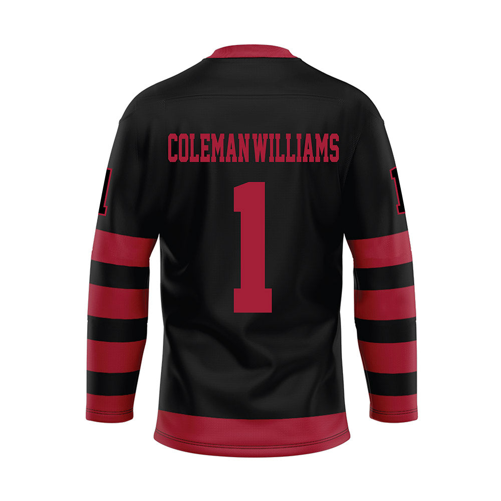 Alabama - NCAA Football : Ryan Coleman-Williams - Black Hockey Jersey-1