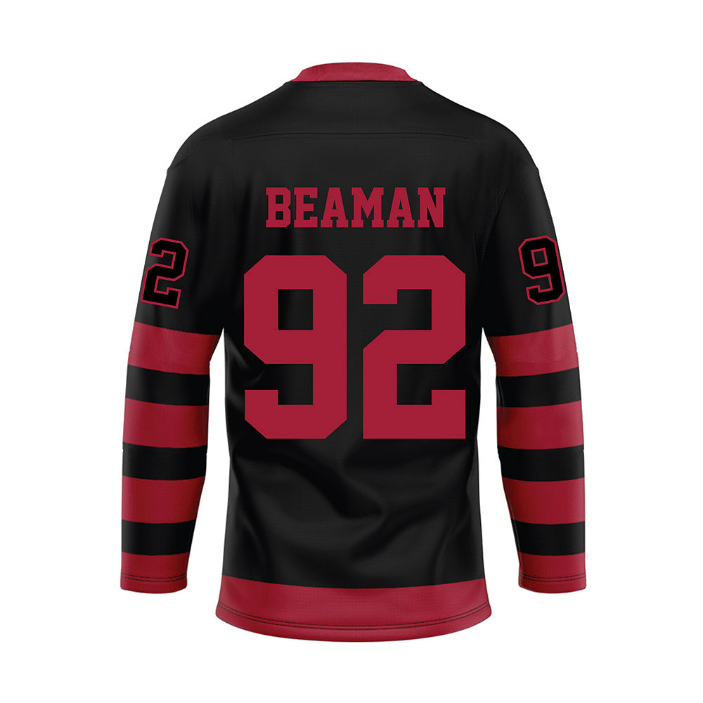 Alabama - NCAA Football : Jeremiah Beaman - Black Hockey Jersey-1