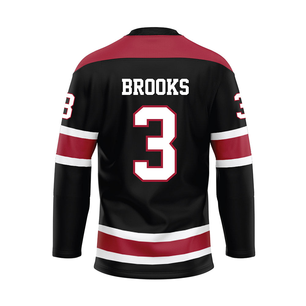 Alabama - NCAA Football : Lotzeir Brooks - Black Hockey Jersey-1