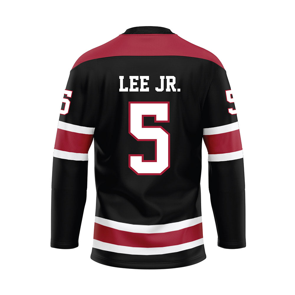 Alabama - NCAA Football : Dijon Lee - Black Hockey Jersey-1