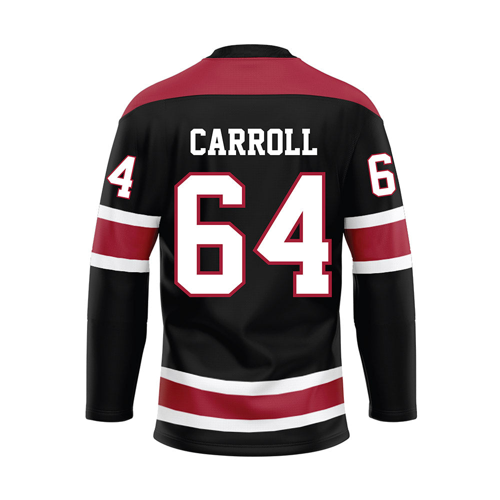 Alabama - NCAA Football : Michael Carroll - Black Hockey Jersey-1