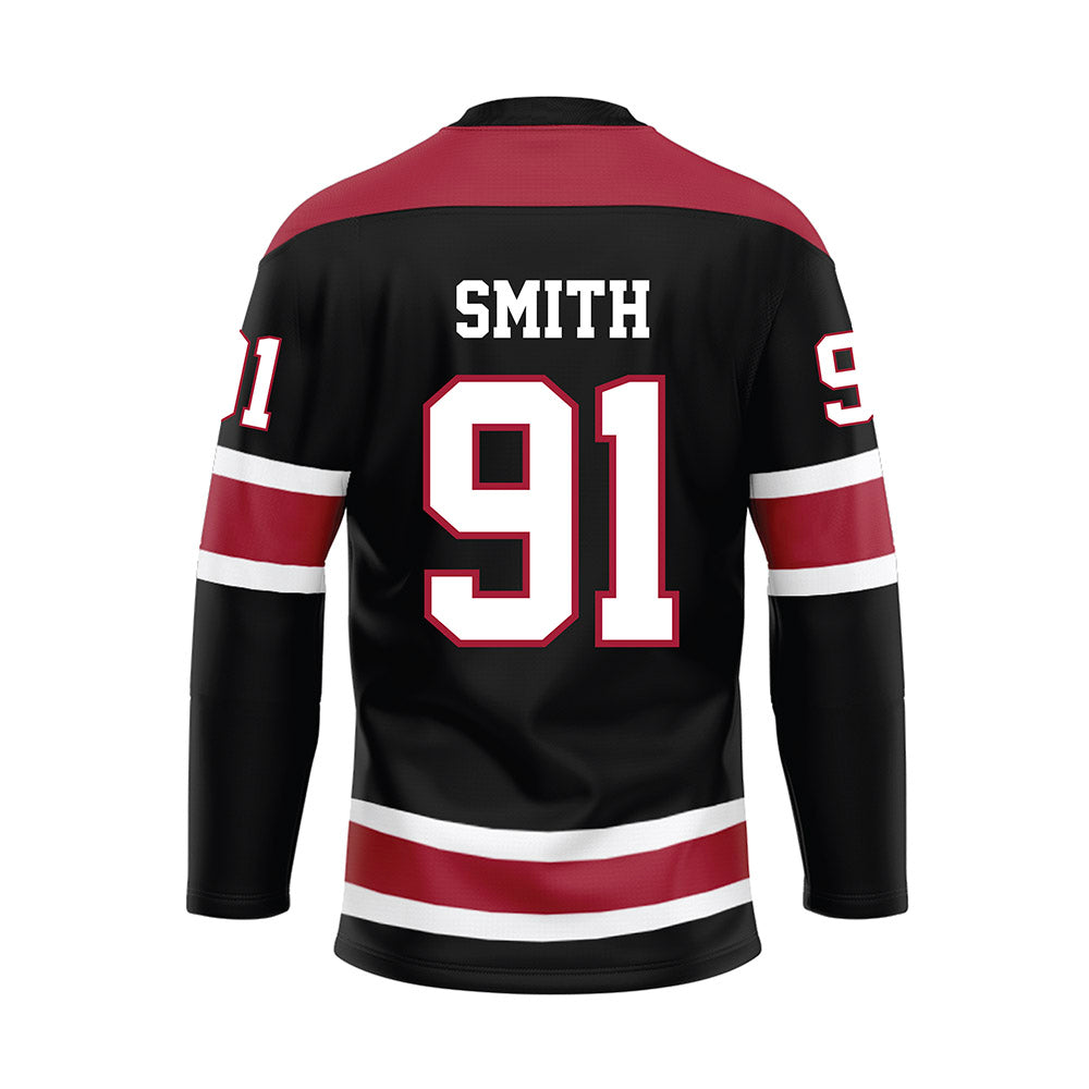 Alabama - NCAA Football : Caleb Smith - Black Hockey Jersey-1