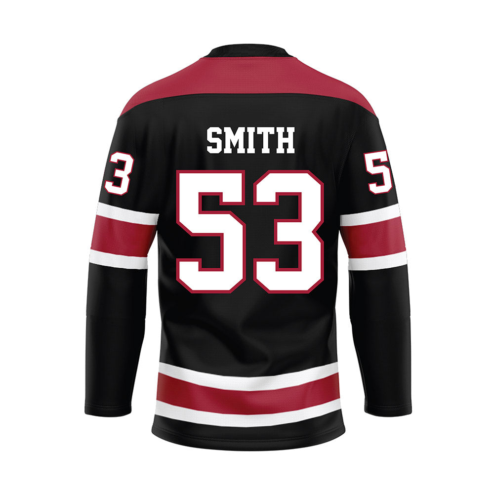Alabama - NCAA Football : Mac Smith - Black Hockey Jersey-1