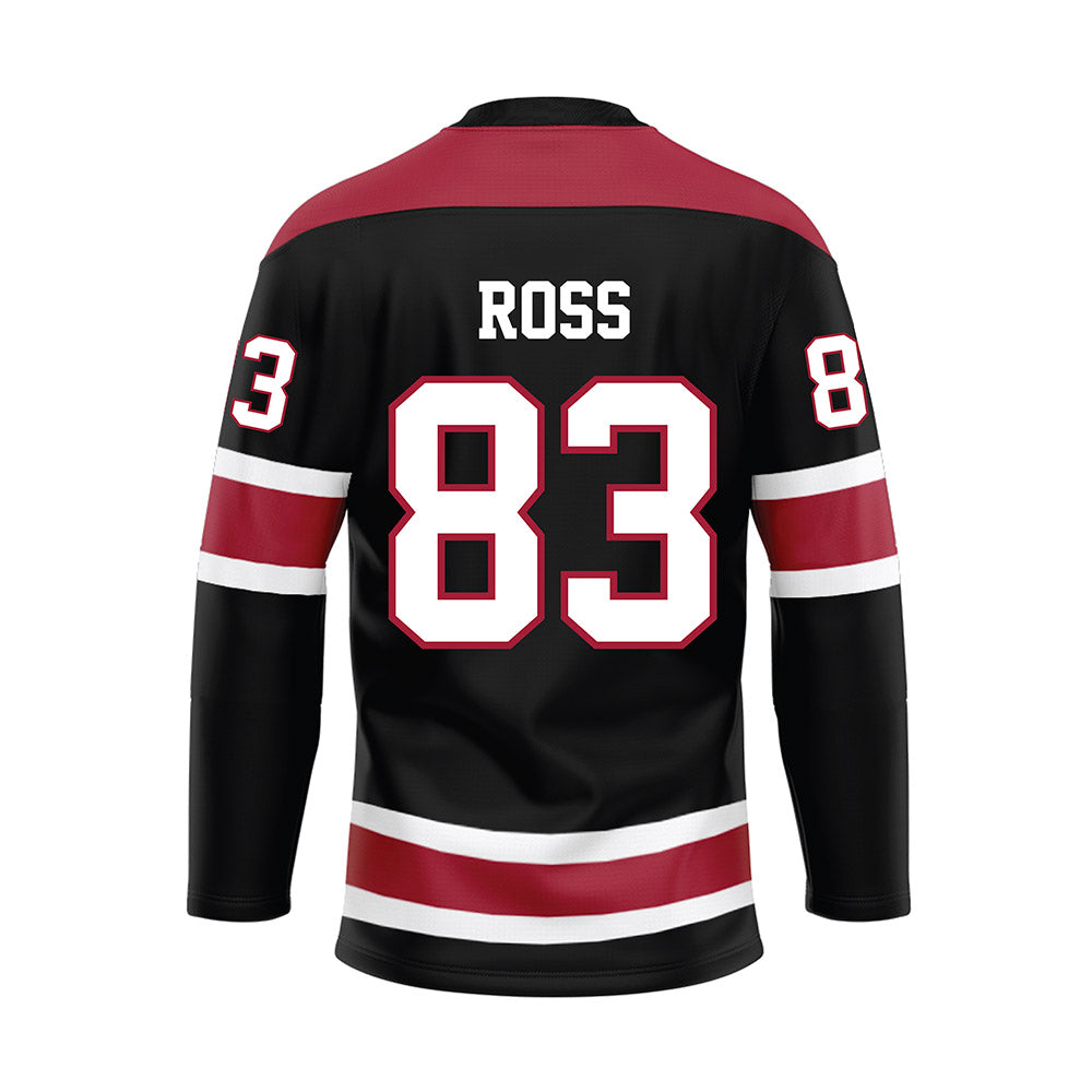 Alabama - NCAA Football : Warner Ross - Black Hockey Jersey-1