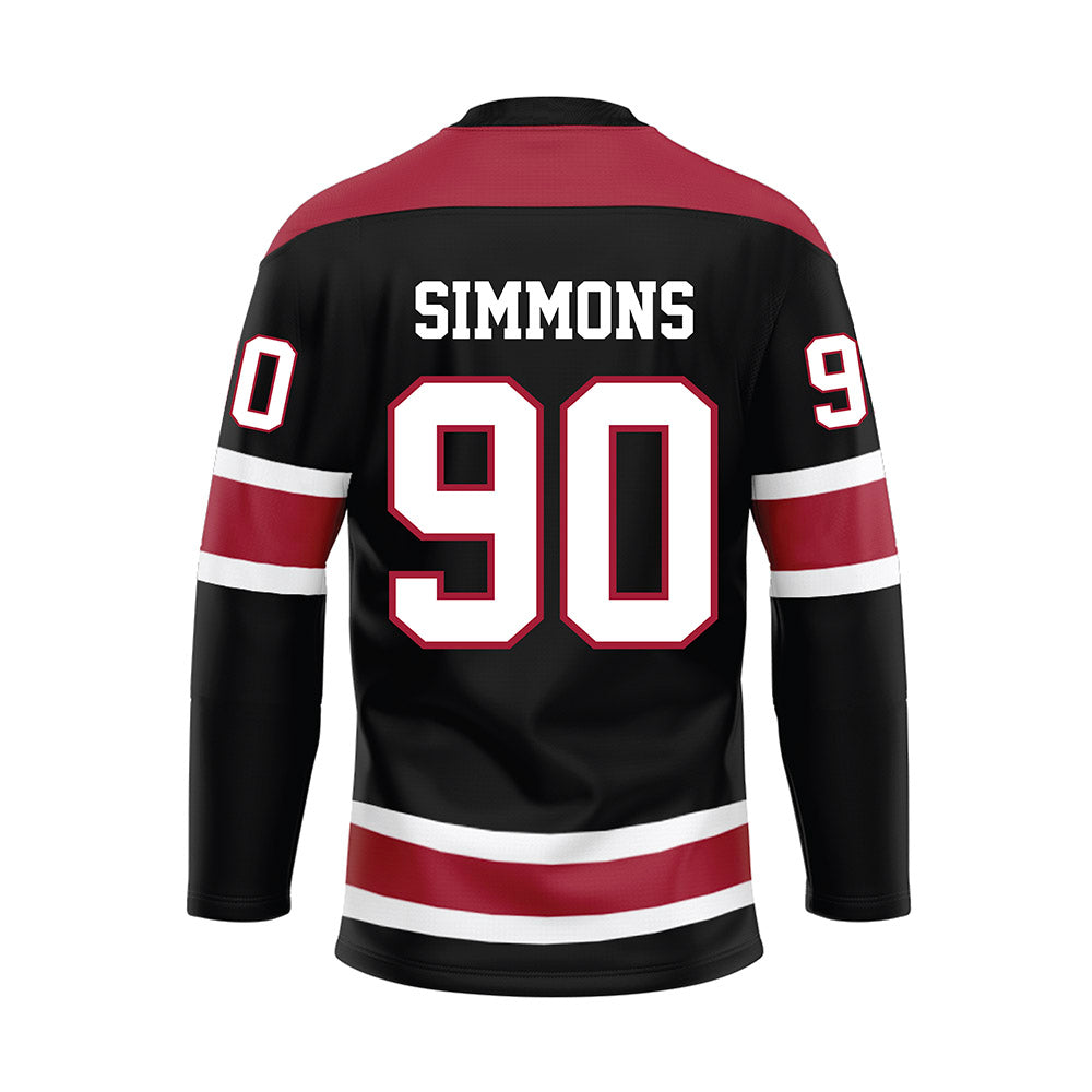 Alabama - NCAA Football : London Simmons - Black Hockey Jersey-1