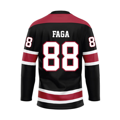 Alabama - NCAA Football : Isaia Faga - Black Hockey Jersey-1