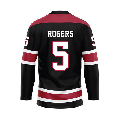 Alabama - NCAA Football : Noah Rogers - Black Hockey Jersey-1
