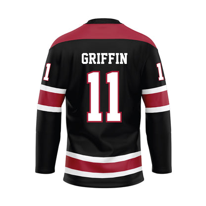 Alabama - NCAA Football : Xavier Griffin - Black Hockey Jersey-1