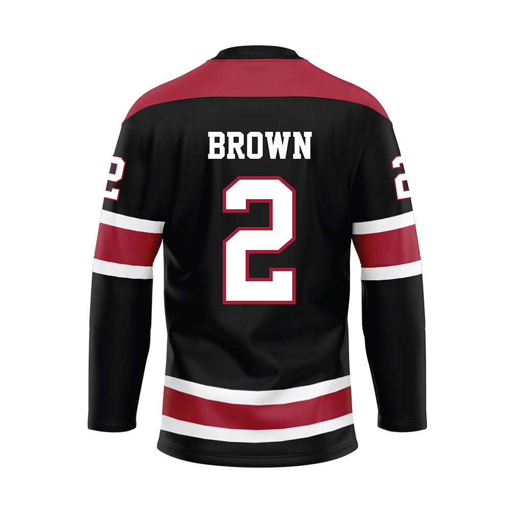 Alabama - NCAA Football : Zabien Brown - Black Hockey Jersey