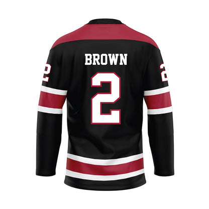 Alabama - NCAA Football : Zabien Brown - Black Hockey Jersey