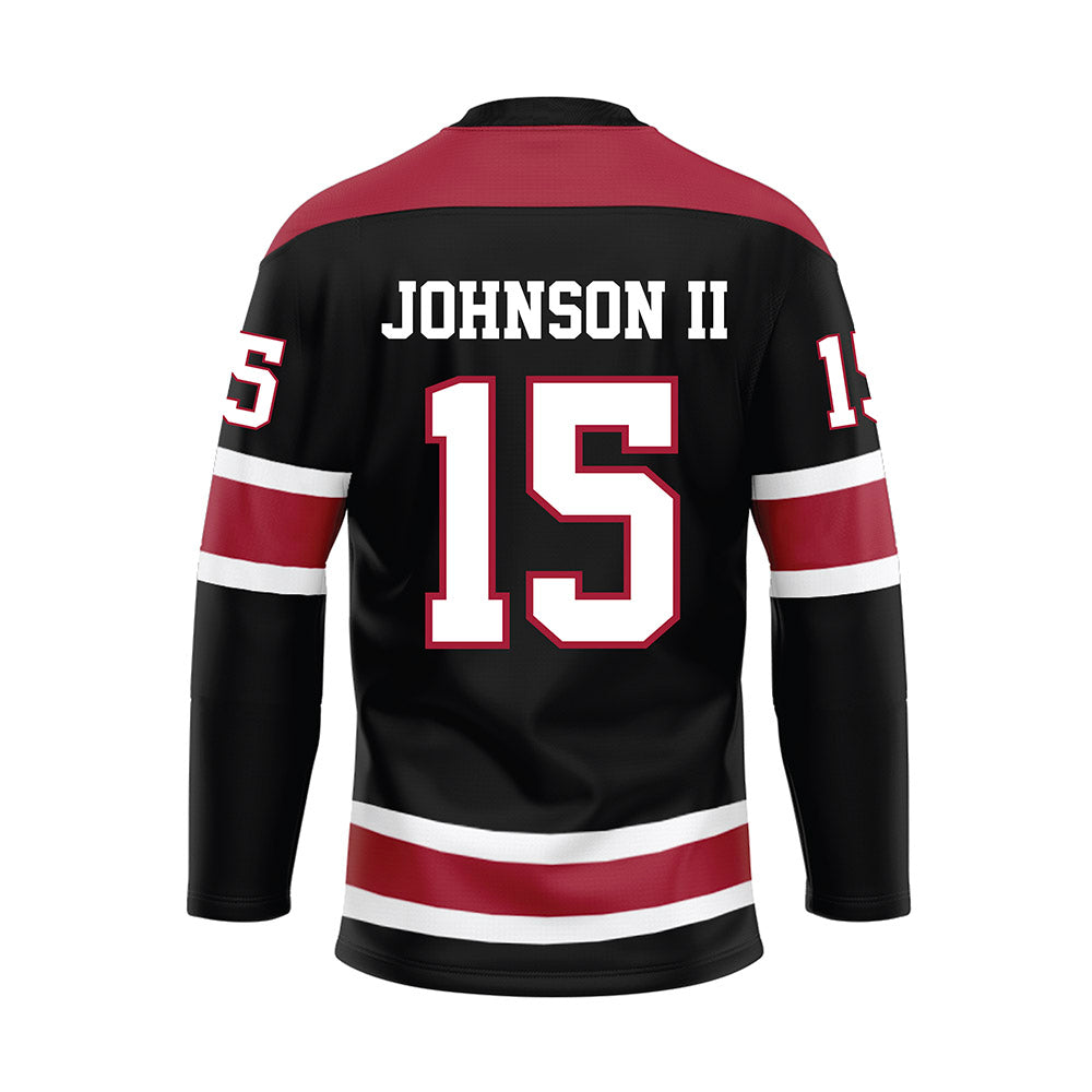 Alabama - NCAA Football : Duke Johnson II - Black Hockey Jersey-1