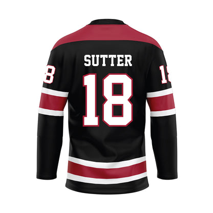 Alabama - NCAA Football : Mack Sutter - Black Hockey Jersey-1