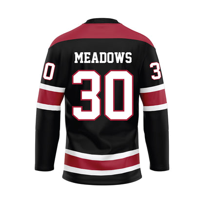 Alabama - NCAA Football : Derek Meadows - Black Hockey Jersey-1