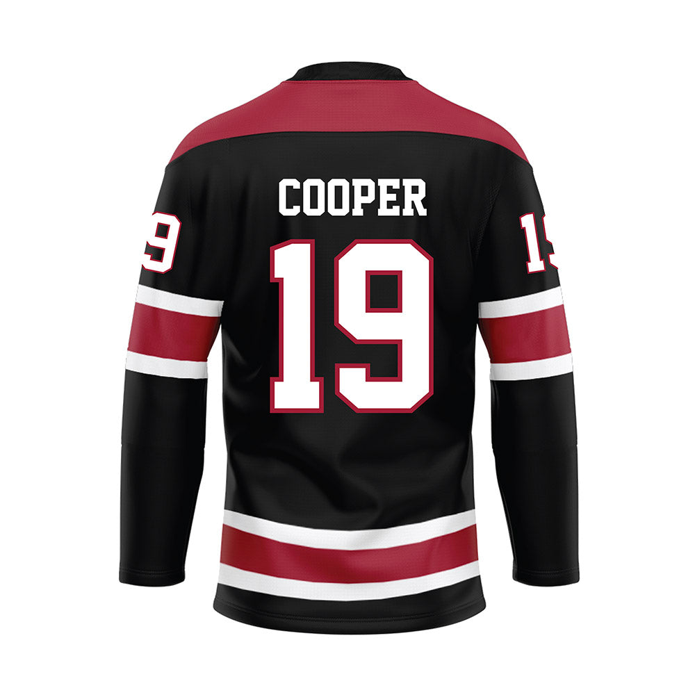 Alabama - NCAA Football : John Cooper - Black Hockey Jersey-1
