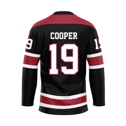 Alabama - NCAA Football : John Cooper - Black Hockey Jersey-1