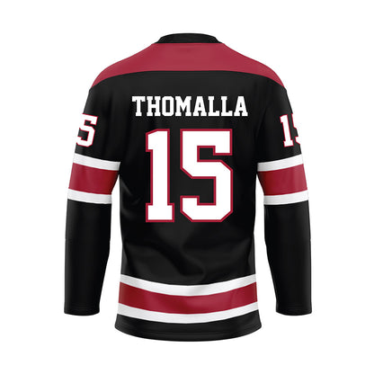 Alabama - NCAA Football : Jett Thomalla - Black Hockey Jersey-1