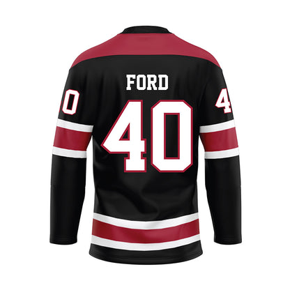 Alabama - NCAA Football : Josh Ford - Black Hockey Jersey-1